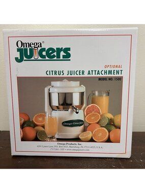 Omega Optional Citrus Juicer Attachment Model No. 1500 for Oranges - New In Box
